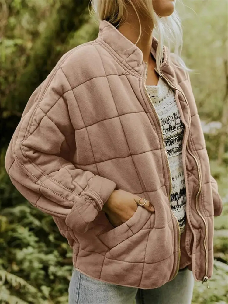 Elegant Quilted Autumn Coat for Women