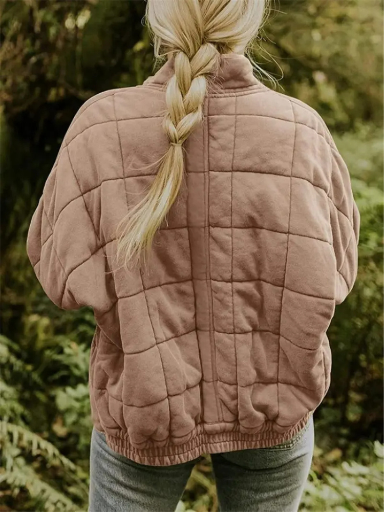 Elegant Quilted Autumn Coat for Women