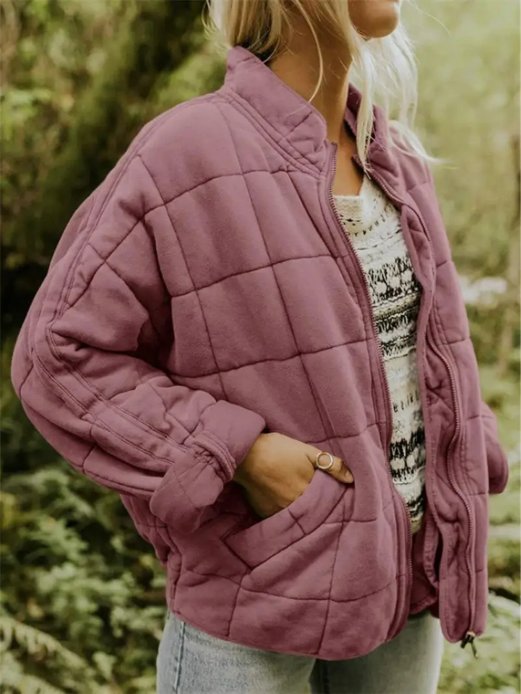 Elegant Quilted Autumn Coat for Women