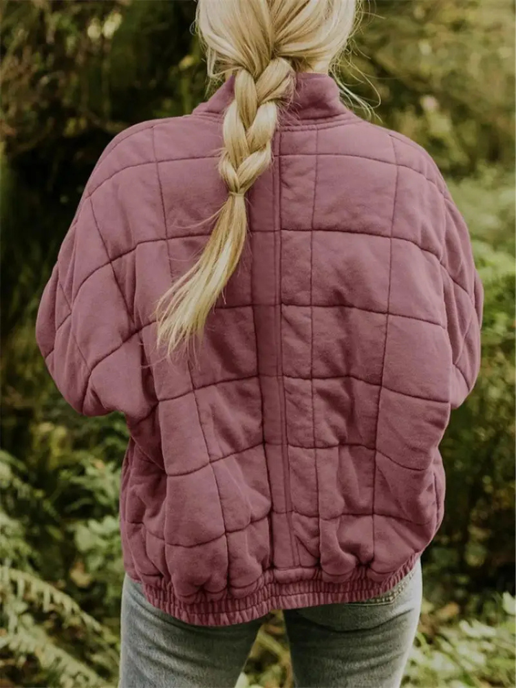 Elegant Quilted Autumn Coat for Women