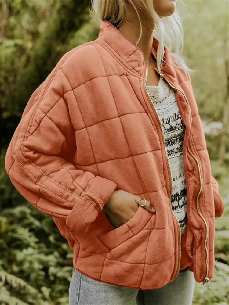 Elegant Quilted Autumn Coat for Women