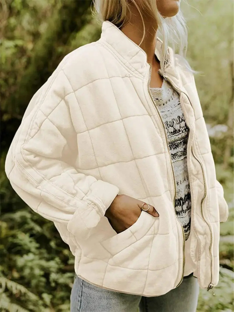Elegant Quilted Autumn Coat for Women
