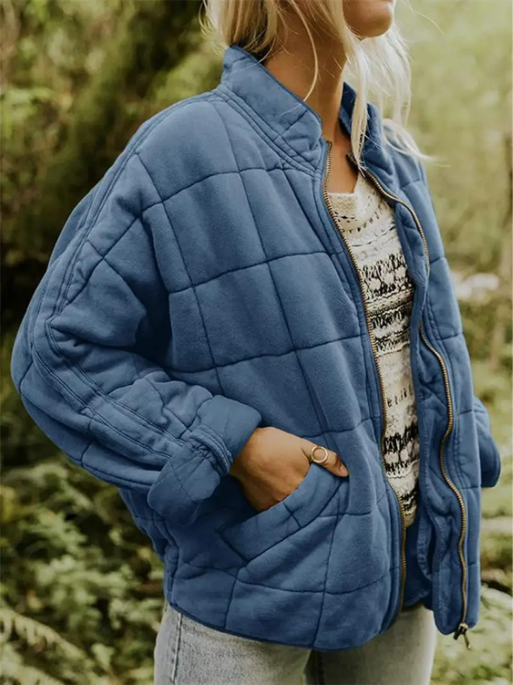 Elegant Quilted Autumn Coat for Women