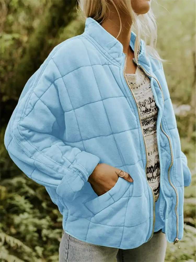Elegant Quilted Autumn Coat for Women