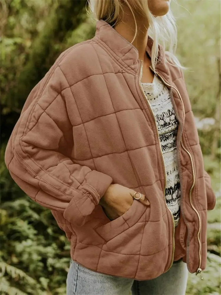 Elegant Quilted Autumn Coat for Women