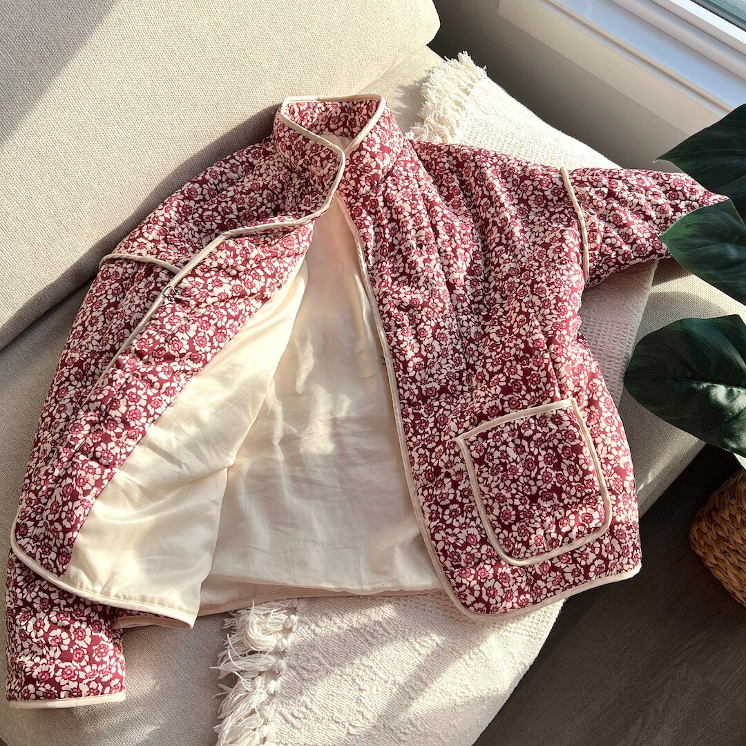 Stylish Floral Jacket with Lily Pattern