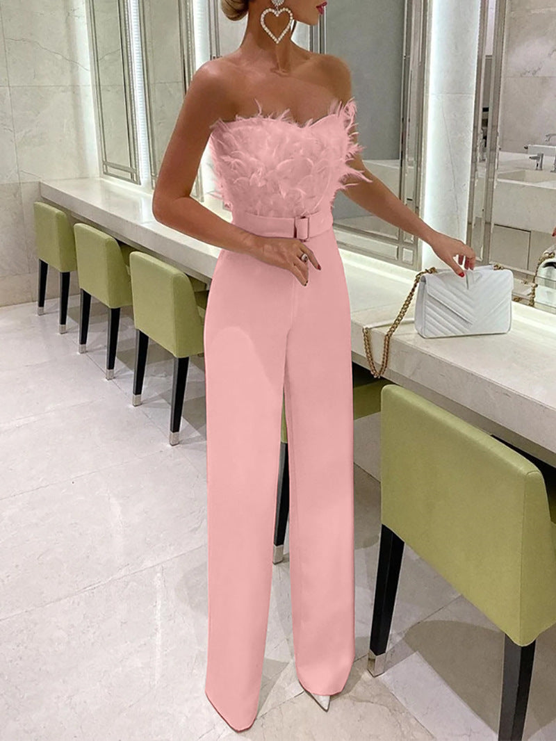 Chic strapless jumpsuit for women