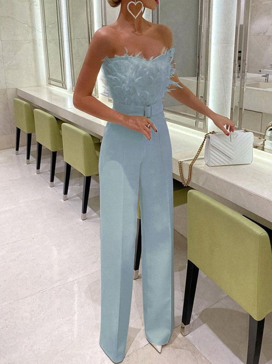 Chic strapless jumpsuit for women