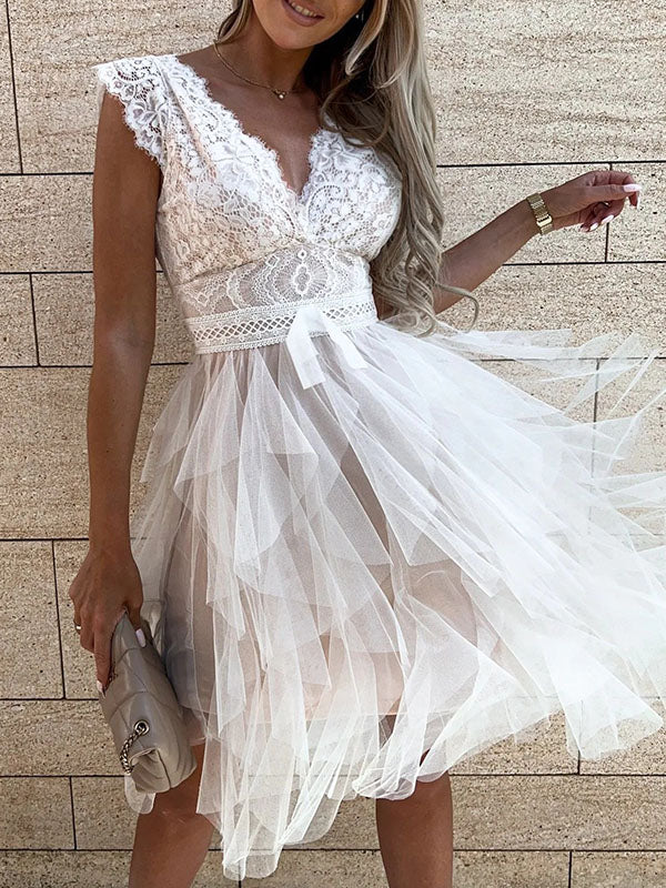 Eye-catching short cocktail mini-dress for women