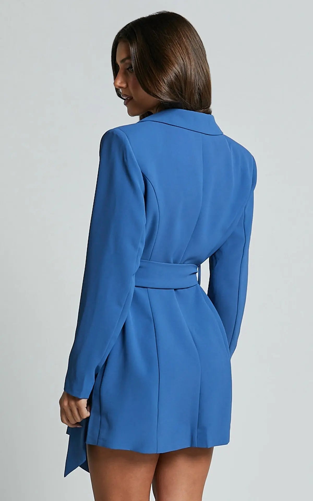 Stylish Blazer Dress With Belt For Women