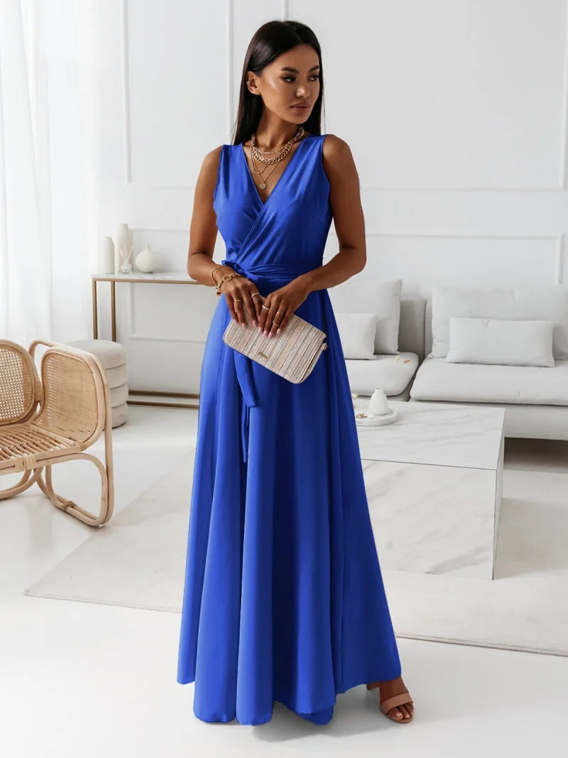 Stylish Women's Maxi Dress with V-neck