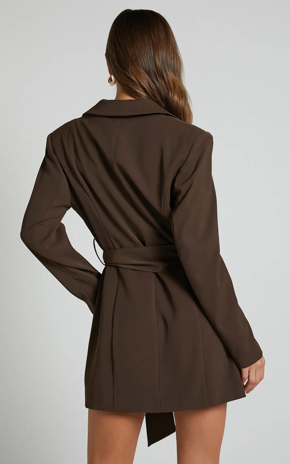 Stylish Blazer Dress With Belt For Women