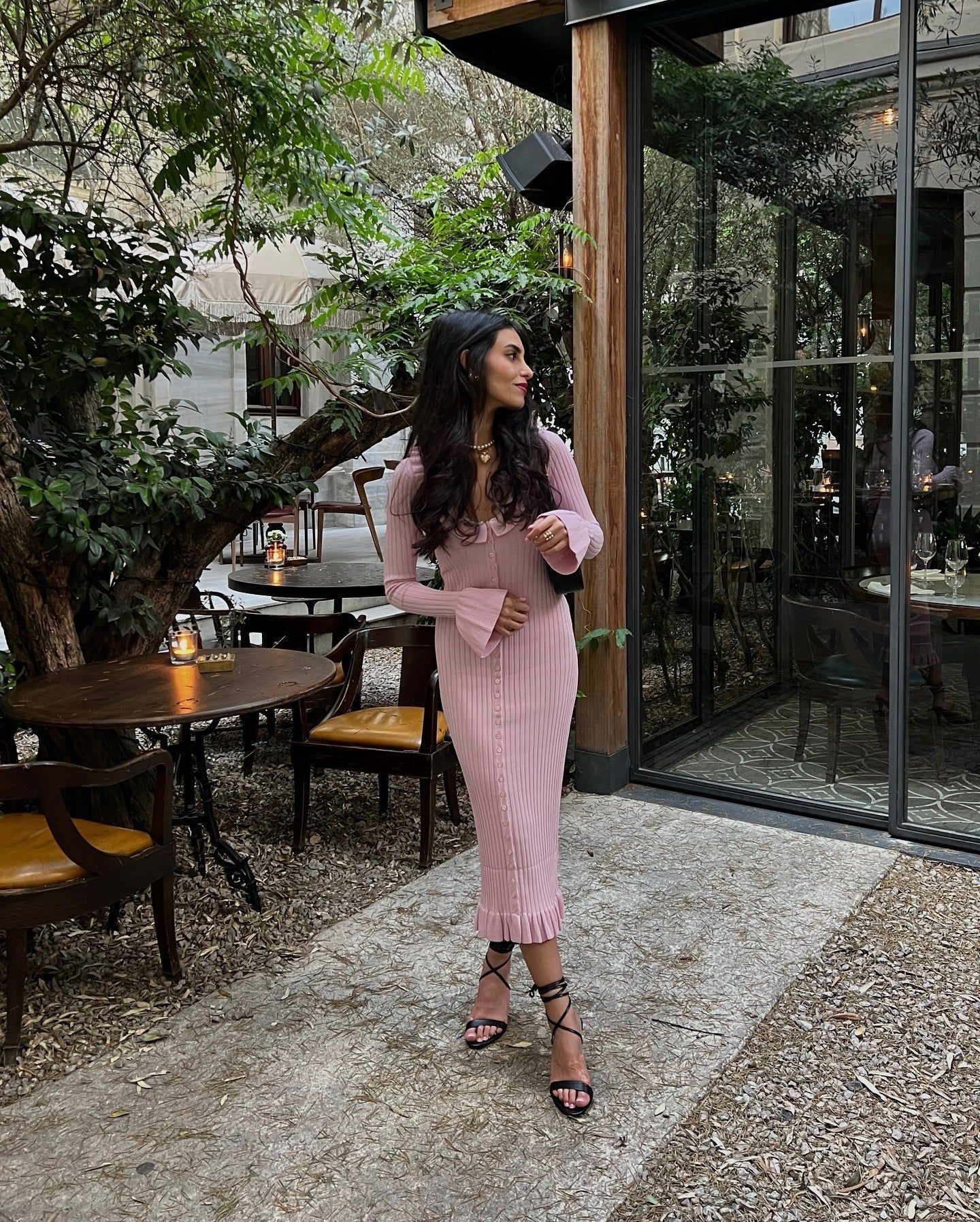 Elegant Knitted Midi Dress for Women