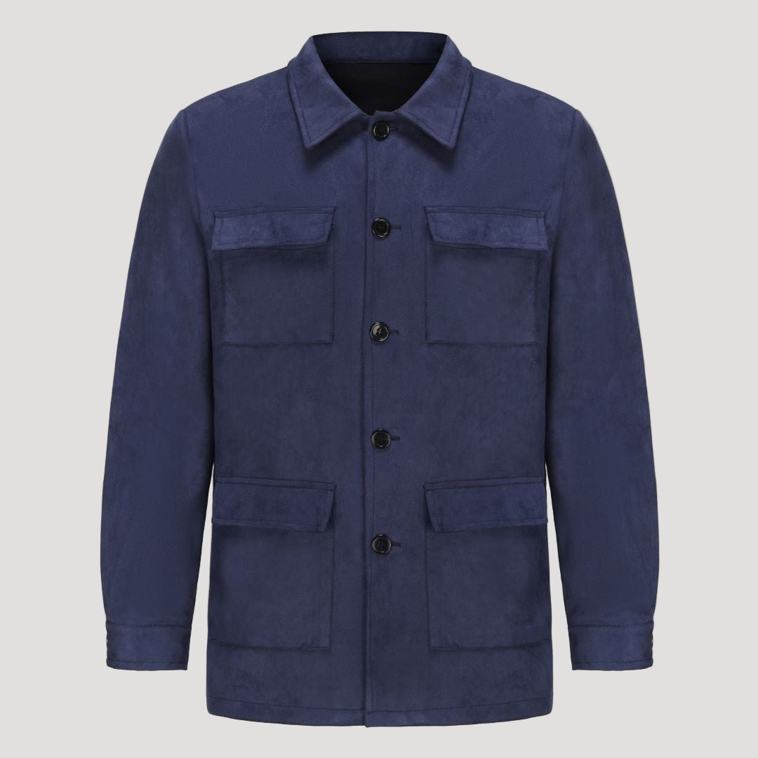 Suede jacket for men - Versatile style - Button closure - Casual chic