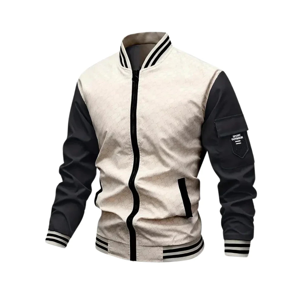 Men's Bomber Jacket – Breathable Material – Regular Fit – Ribbed Cuffs – Zipper – Sleeve Pocket