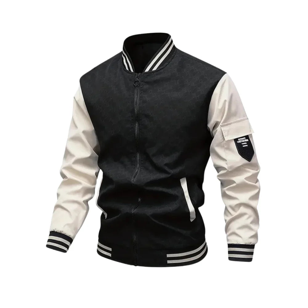 Men's Bomber Jacket – Breathable Material – Regular Fit – Ribbed Cuffs – Zipper – Sleeve Pocket
