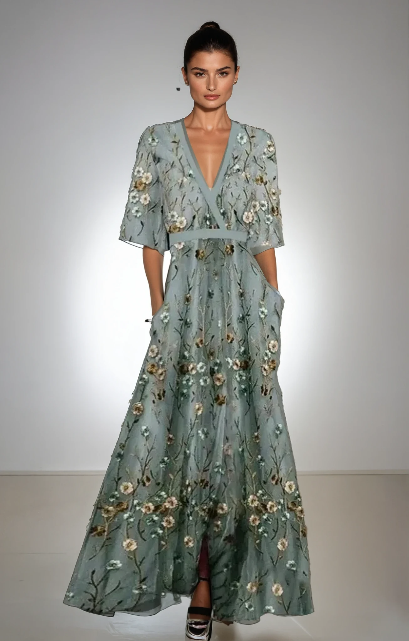 Elegant Floral Maxi Dress for women