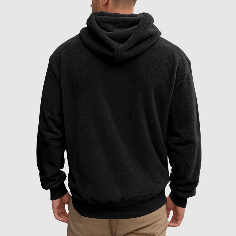 Men's Hoodie – Fleece Pullover – Relaxed Fit – Kangaroo Pocket – Ribbed Cuffs