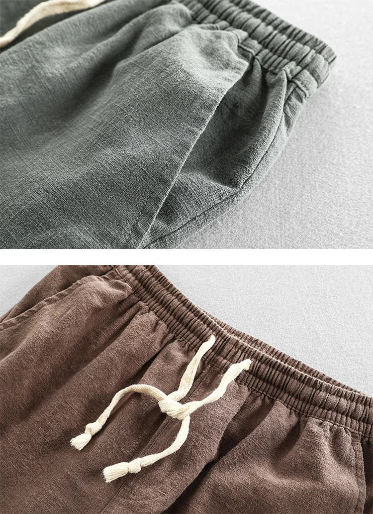 Comfortable casual shorts made of soft linen