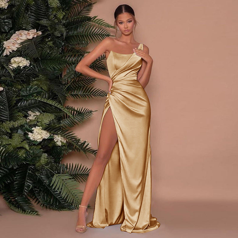 Stylish Long Satin Maxi Dress