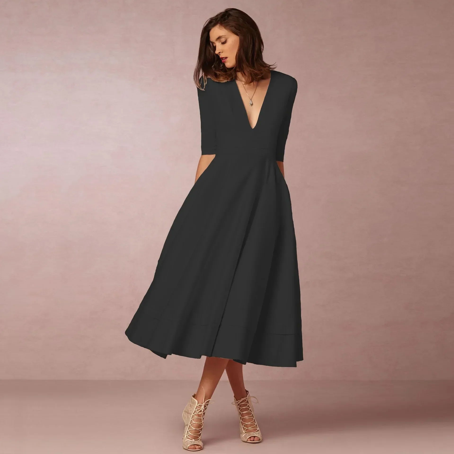 Elegant and Timeless Midi Dress for Women