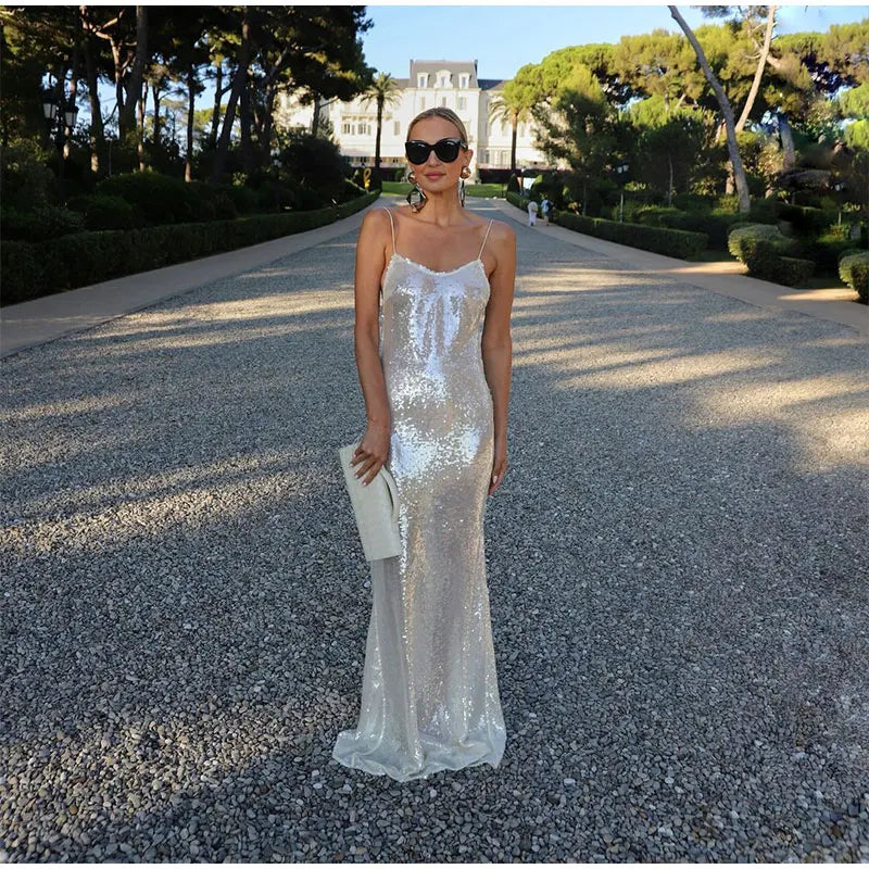 Fontainemore White Maxi Dress for Women