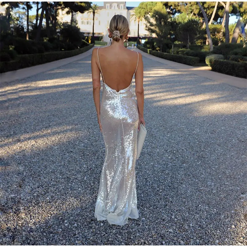 Fontainemore White Maxi Dress for Women