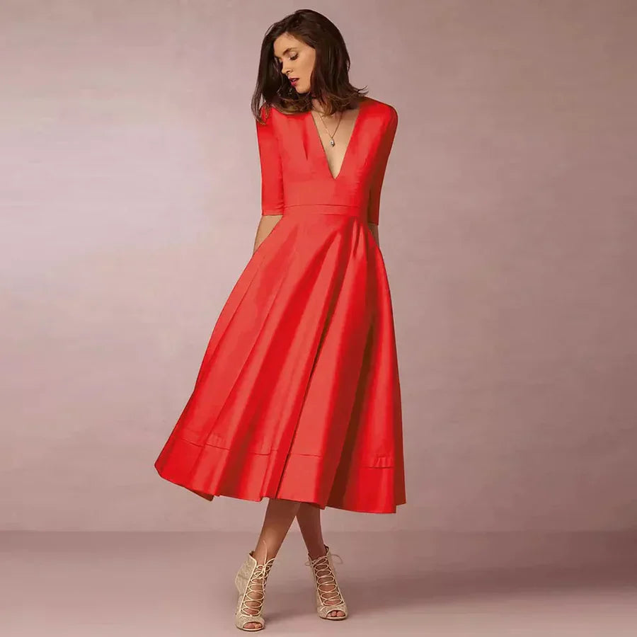 Ladies Elegant A-Line Dress – Flattering and Feminine Fit