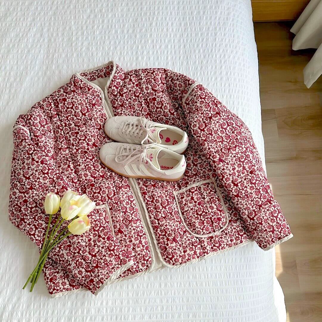 Stylish Floral Jacket with Lily Pattern