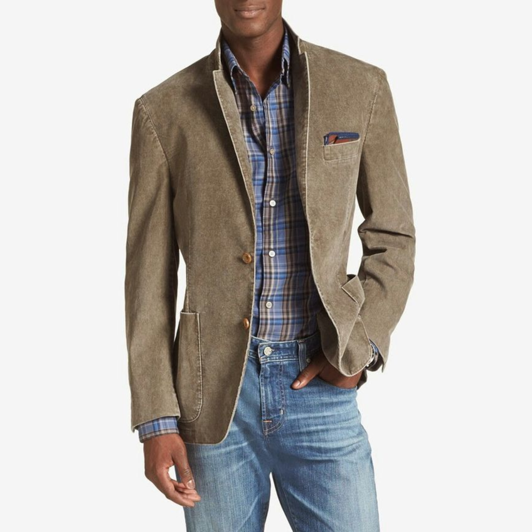 Chique Heren Katoen Blazer – Lichtgewicht, Ademend, All-Season Design