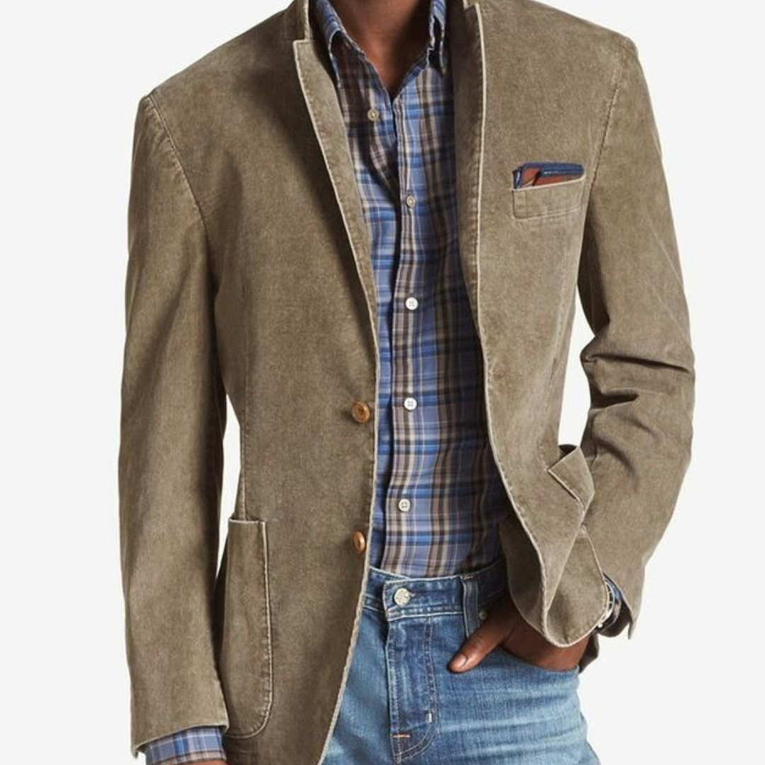 Chique Heren Katoen Blazer – Lichtgewicht, Ademend, All-Season Design