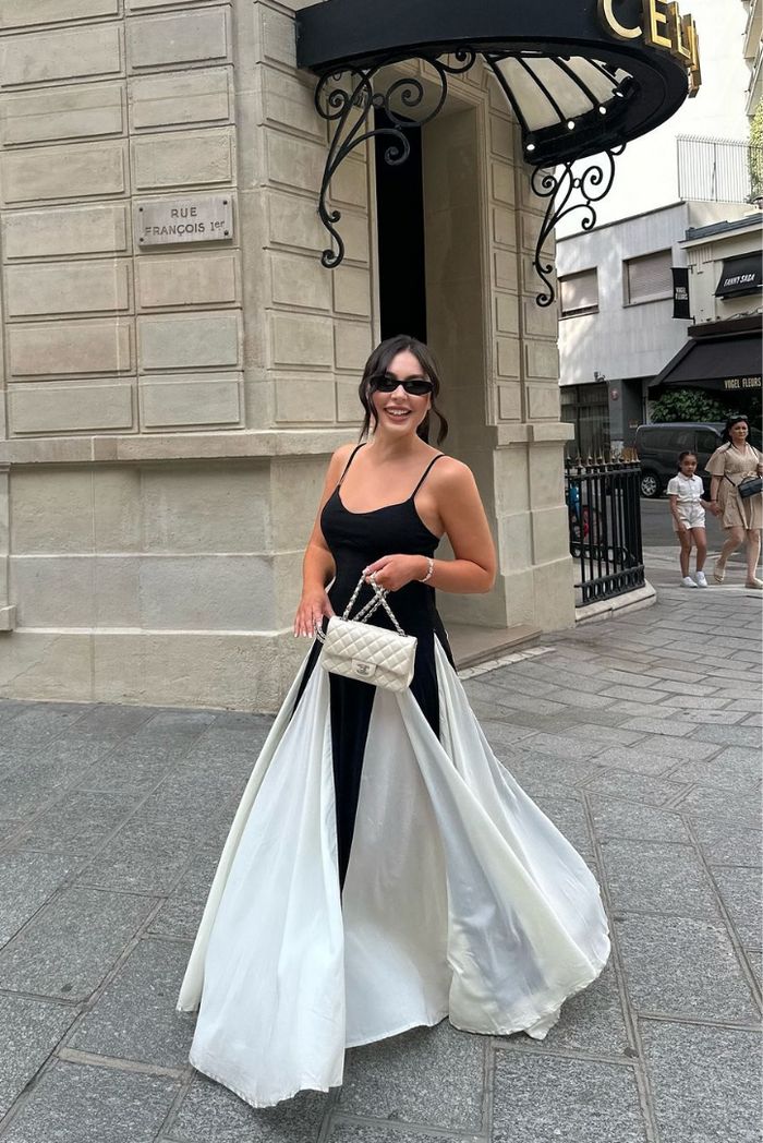 Stylish Ladies Panelled Maxi Dress