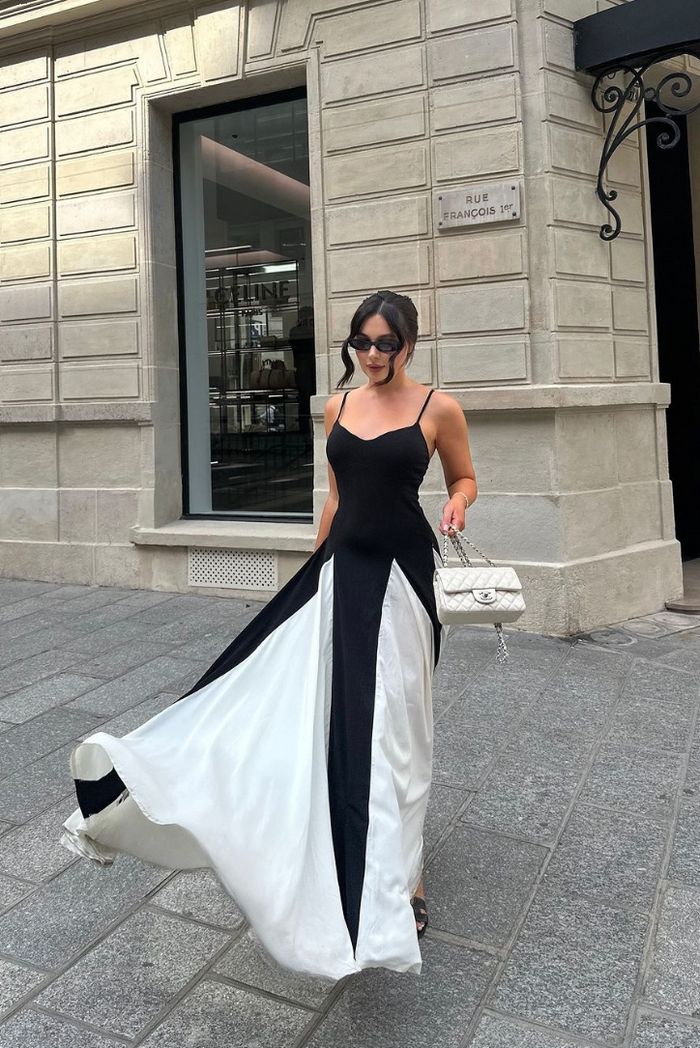 Stylish Ladies Panelled Maxi Dress