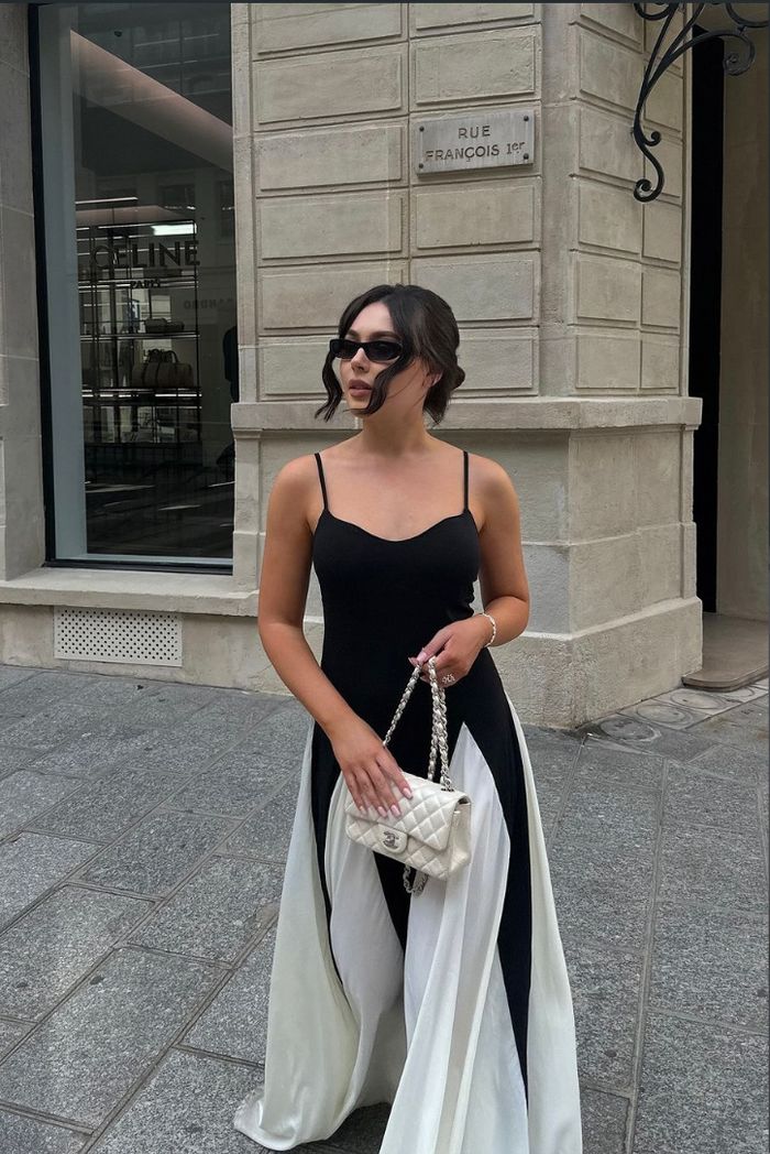 Stylish Ladies Panelled Maxi Dress