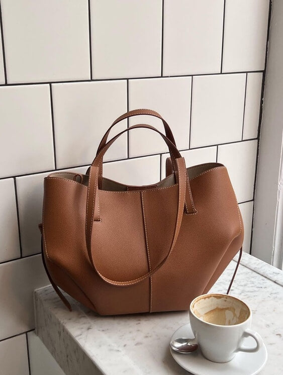 Elegant Leather Tote Bag for Women
