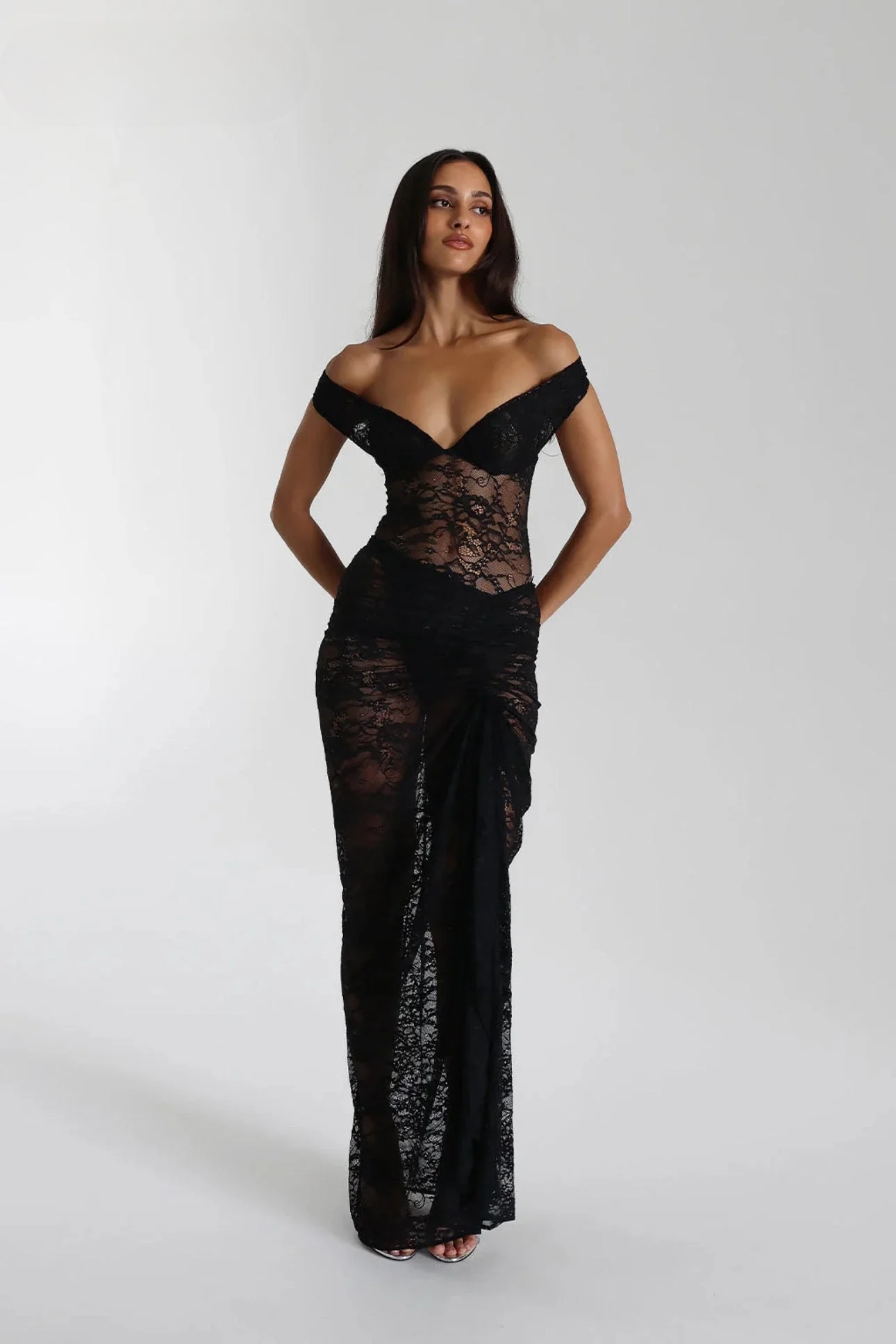 Beautiful Meglena Grace Lace Midi Dress for Women