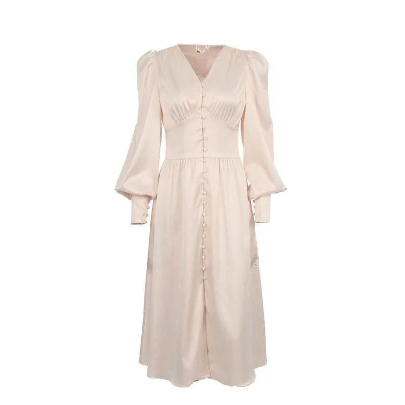 Vienna Whispers satin midi-dress for women