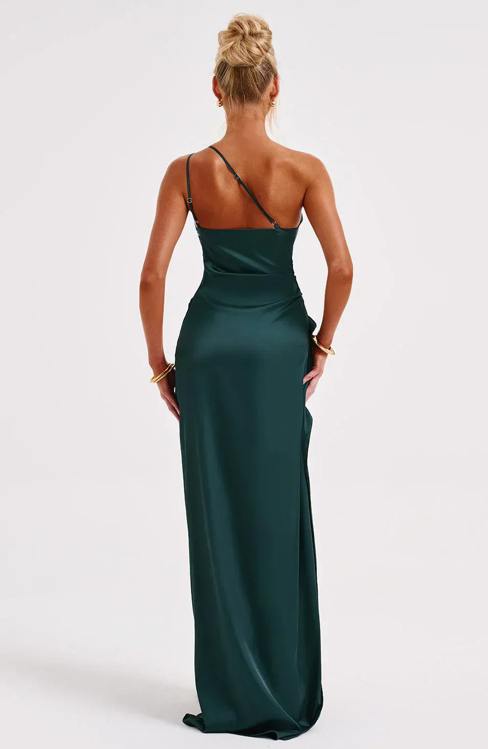 Elegant Satin Evening Dress in Maxi Length Ladies