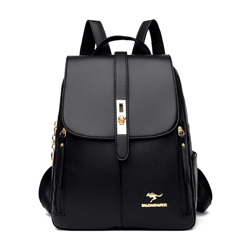 Elegant leather backpack for women
