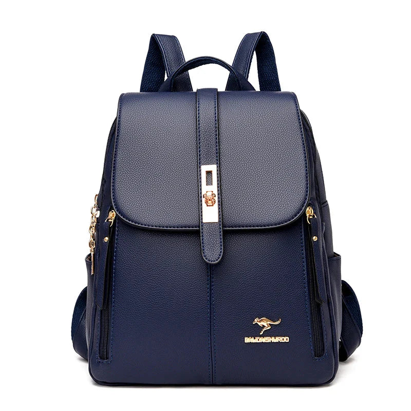 Elegant leather backpack for women