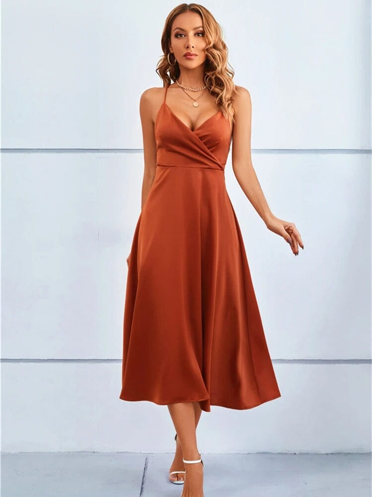 Mia Strapless Silk Maxi Dress