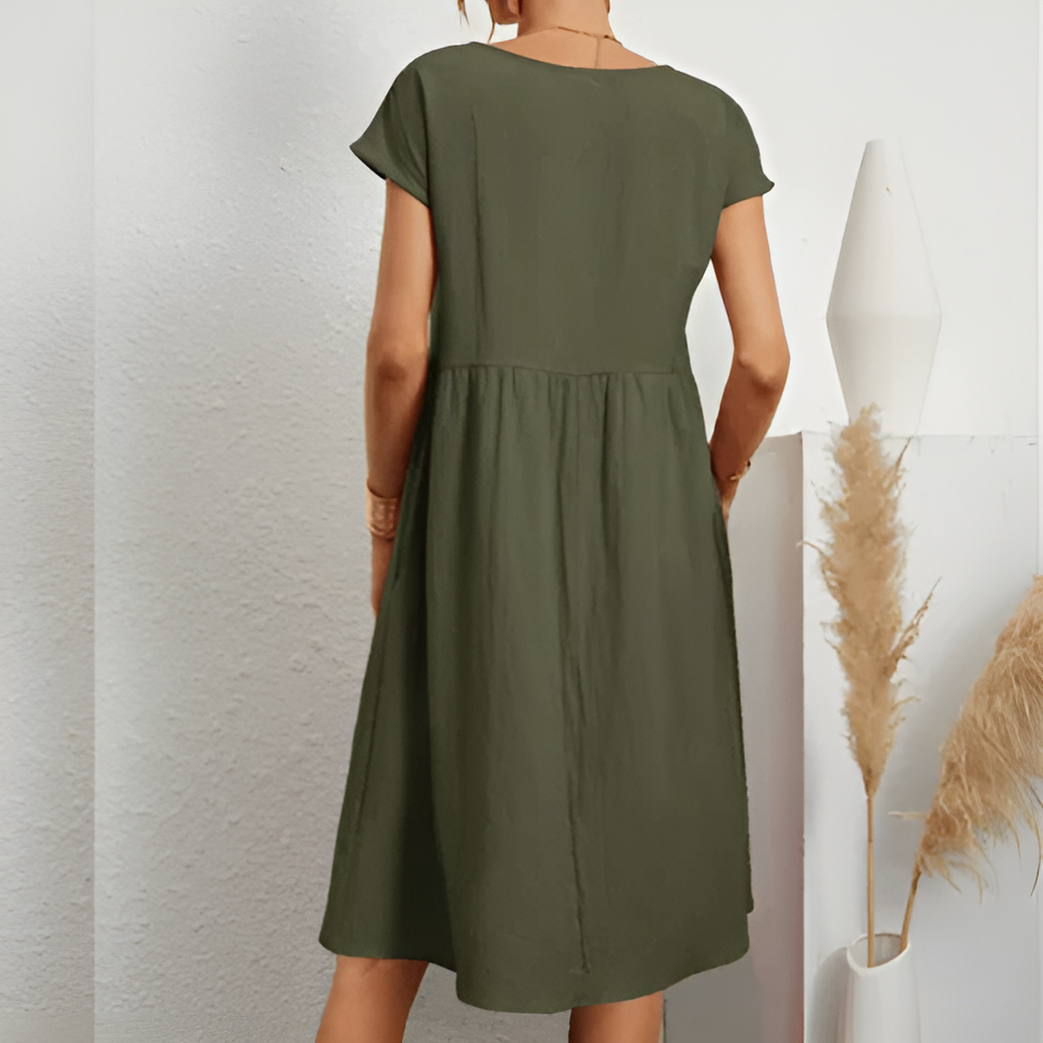 Midi Spring Dress with Feminine Look for women