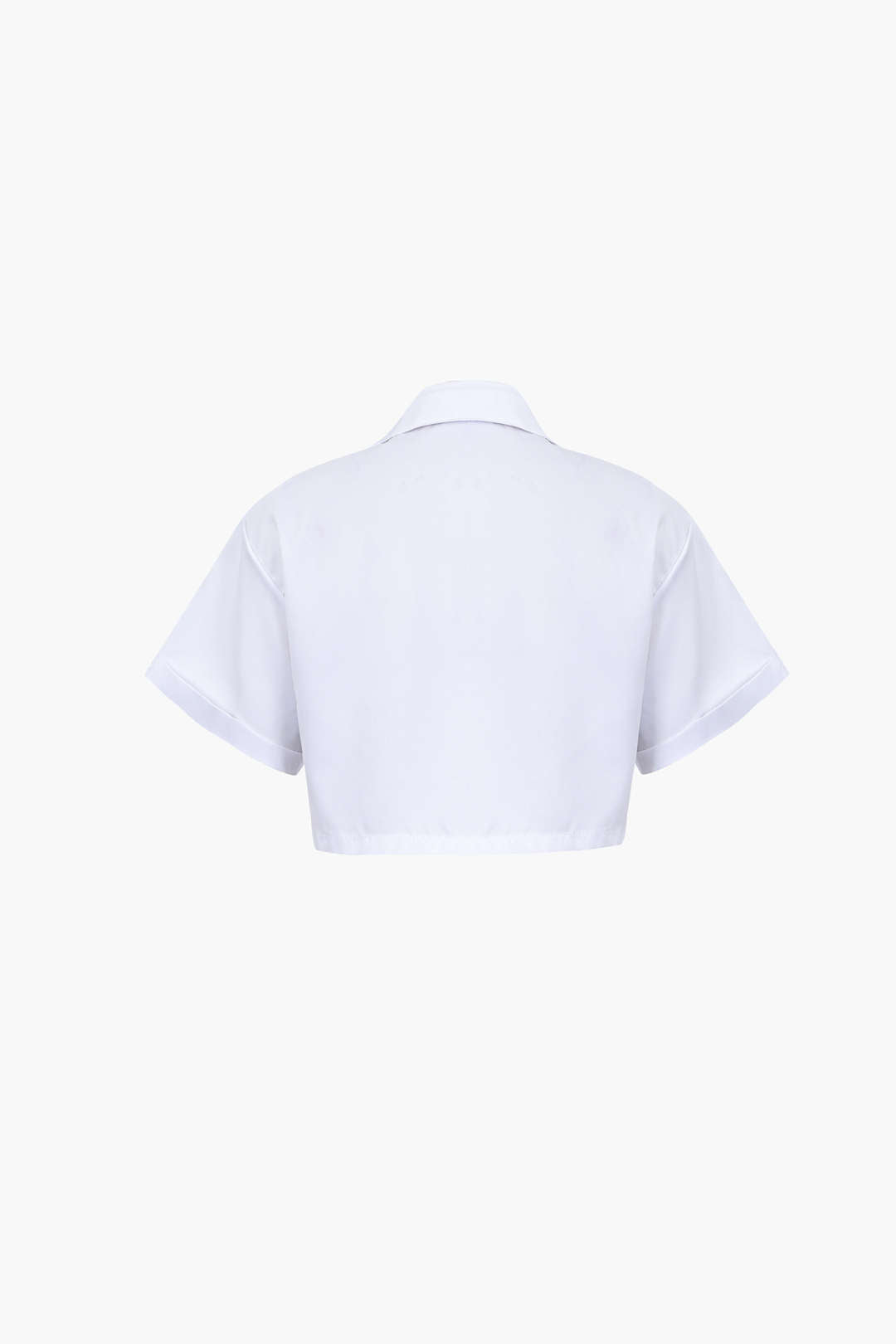 Basic Shirt With Flap Pocket And Turn-Up Hem