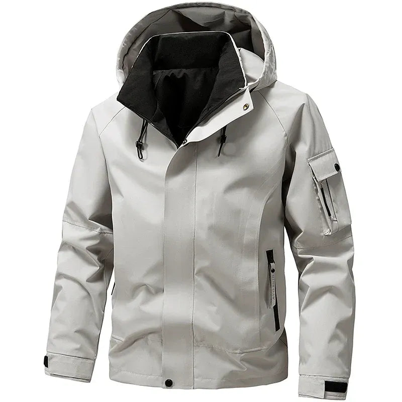 Men's Jacket – Regular Fit – Water-repellent – Hood – Multiple Pockets