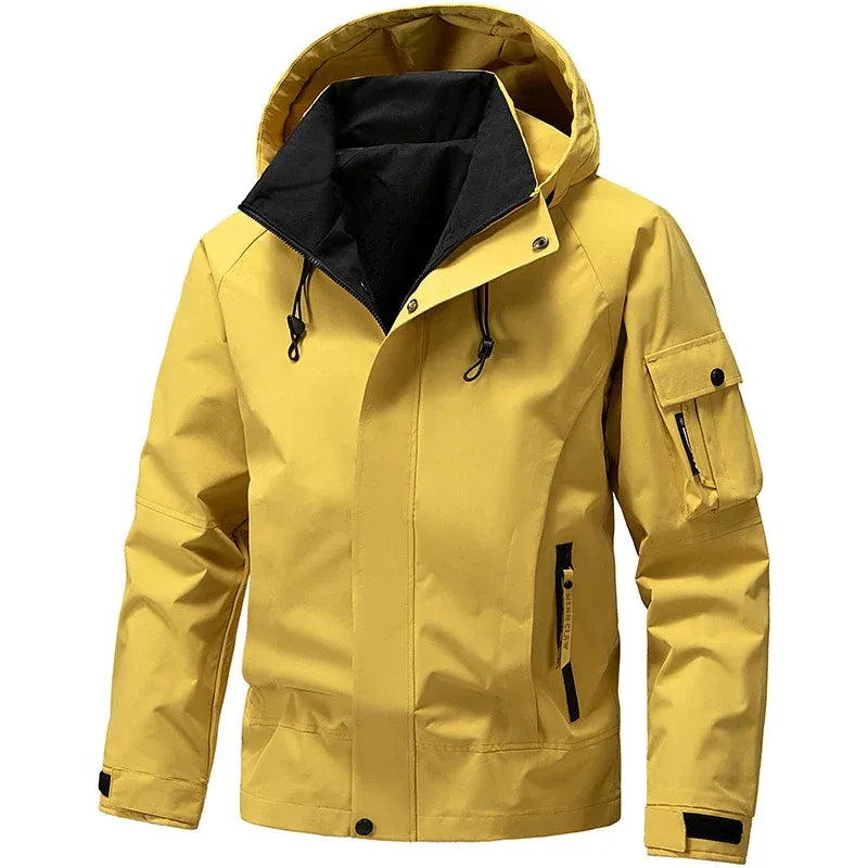 Men's Jacket – Regular Fit – Water-repellent – Hood – Multiple Pockets