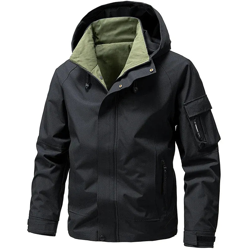 Men's Jacket – Regular Fit – Water-repellent – Hood – Multiple Pockets