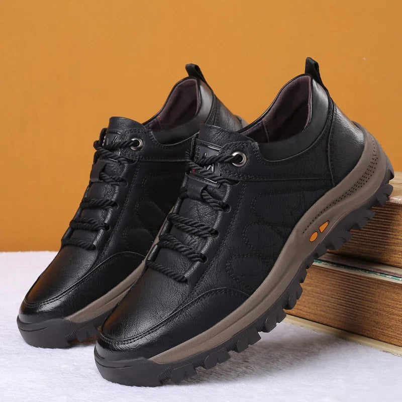 Orthopedic leather shoes for men