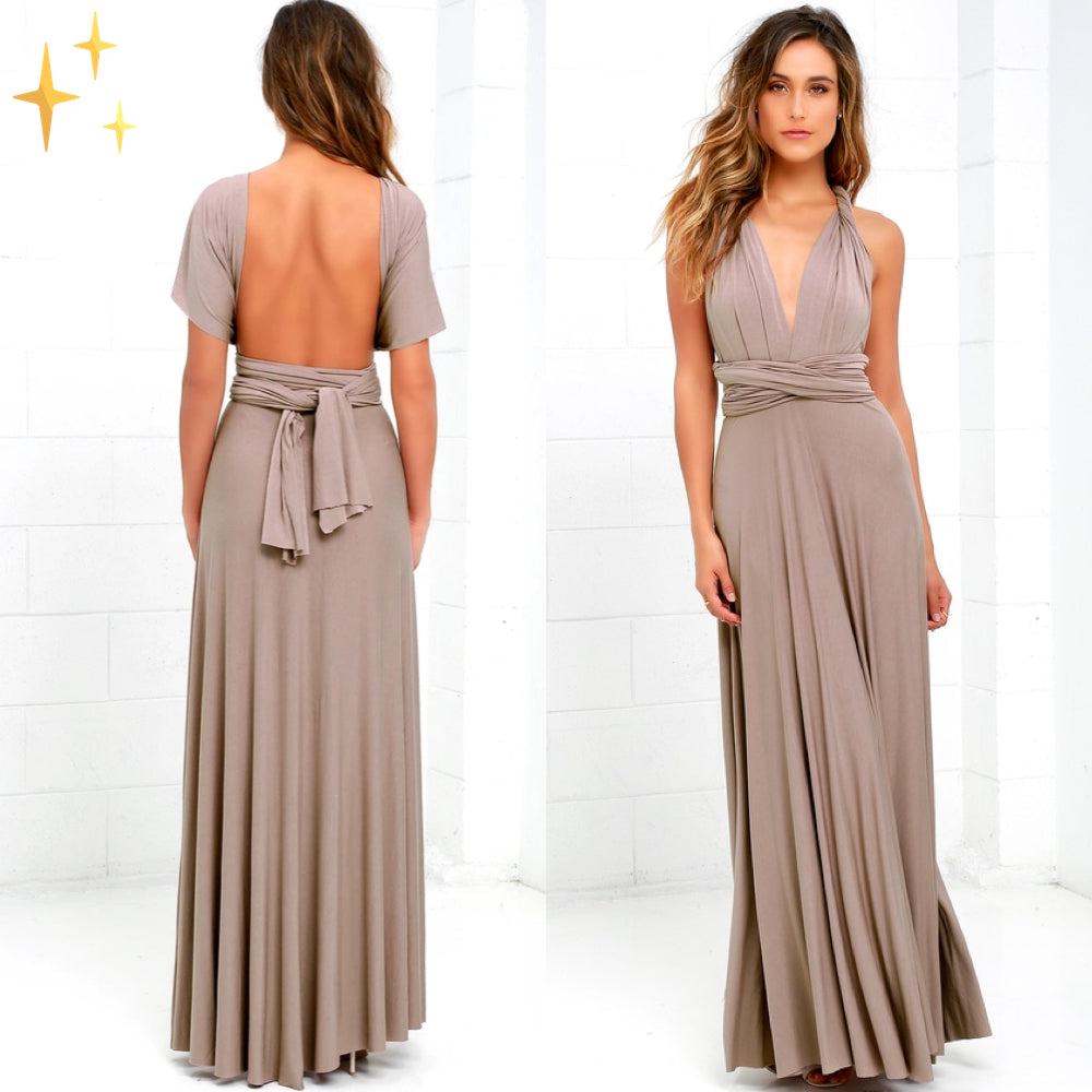 Elegant maxi wrap dress designed for women