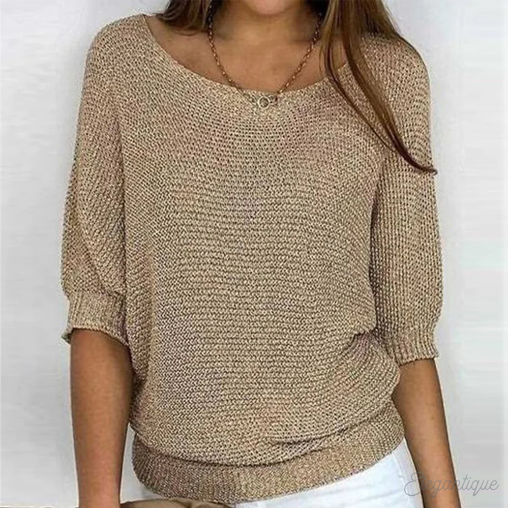 Soft knitted sweater for women