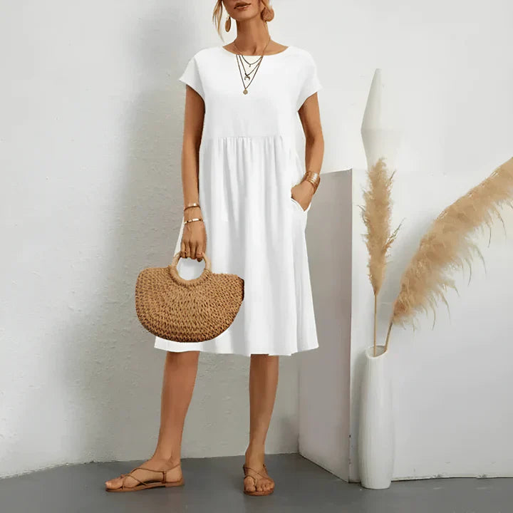Midi Spring Dress with Feminine Look for women